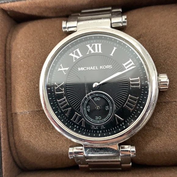 Michael Kors Skylar Black Dial Stainless Steel Quartz Watch - Picture 7 of 10